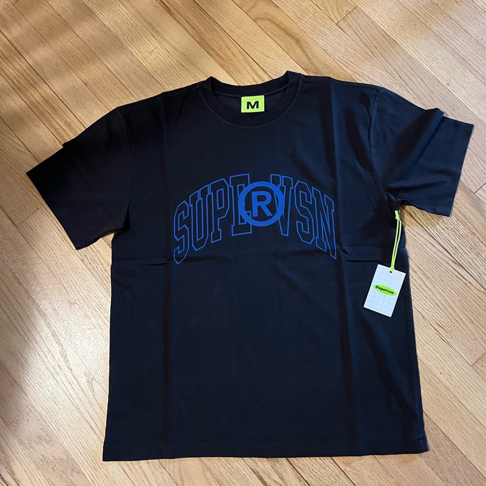 Supervsn Vintage Blue Collegiate S/S Tee Shirt M NWT